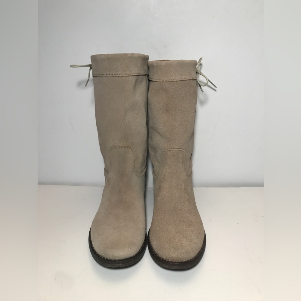 Women's Cubanas Mid Calf Suede Low Heel Fashion Boots Slouchy Style Sz 8